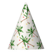 Retro Palm Tree Weihnachten im Juli Sommer Party Partyhütchen (Rückseite)