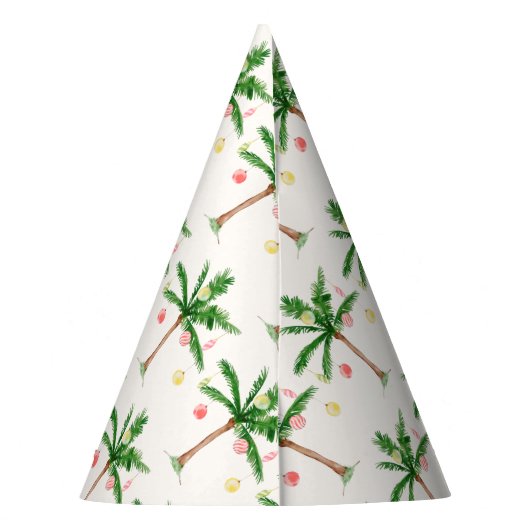 Retro Palm Tree Weihnachten im Juli Sommer Party Partyhütchen (Rückseite)