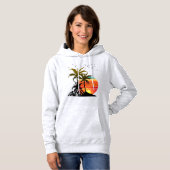 Retro Palm Trees Mountain Sunset Hoodie (Vorne ganz)