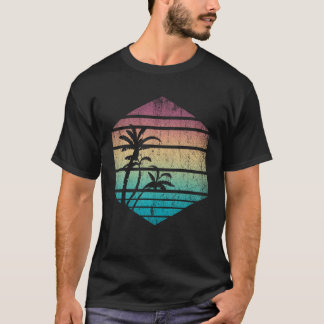 Retro Palm Trees Summer T Shirt