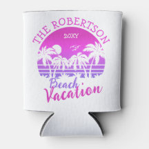 Retro Palm Trees Sunset 60er Familienurlaub Reise