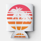 Retro Palm Trees Sunset Graphic Dosenkühler (Rückseite)