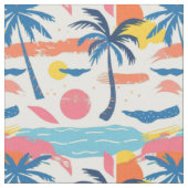 Retro-Palme Sommer Stoff (Nahaufnahme)