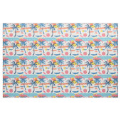 Retro-Palme Sommer Stoff (Fat Quarter (45,7 x 55,9 cm))