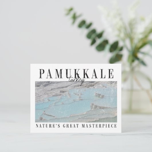 Retro Pamukkale Postkarte (Stehend Vorderseite)