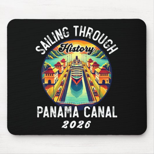 Retro Panama C Panama Waterway Sailing Cruising 20 Mousepad (Vorne)