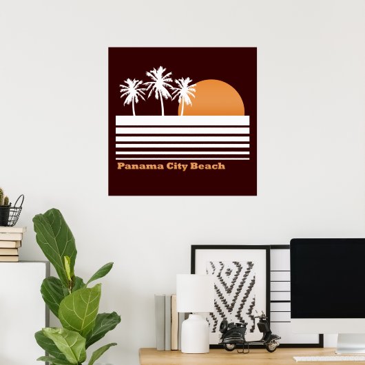 Retro Panama City Beach Poster (Heimbüro)