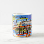 Retro Panama City Florida Kaffeetasse (Mittel)