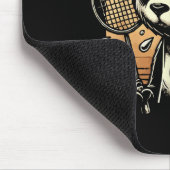 Retro-Panda-Badmintonspieler-Schläger-Shuttle Mousepad (Ecke)