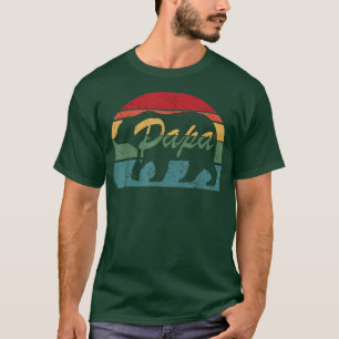 Retro Papa Bär für Väter Vatertag Idee Humor T T-Shirt