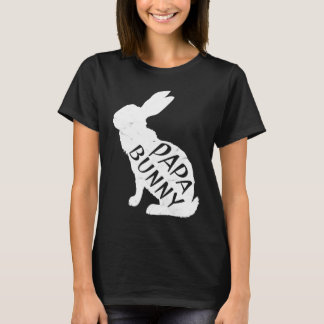 Retro Papa Bunny Vater Rabbit Matching Family Ea T-Shirt