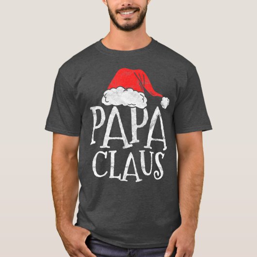 Retro Papa Claus Geschenk Funny Christmas T-Shirt (Vorderseite)