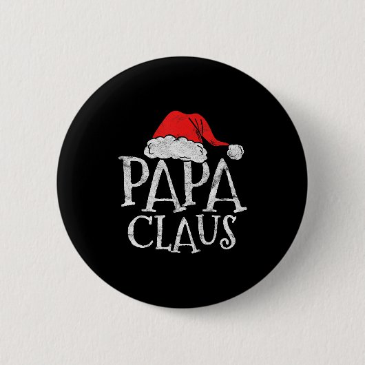 Retro Papa Claus Gift Funny Christmas Santa Costum Button (Vorderseite)