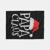 Retro Papa Claus Gift Funny Christmas Santa Costum Fleecedecke (Vorderseite (Horizontal))