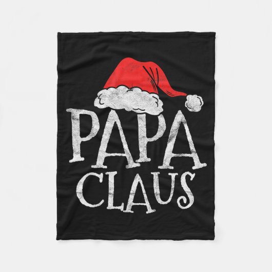 Retro Papa Claus Gift Funny Christmas Santa Costum Fleecedecke (Vorderseite)