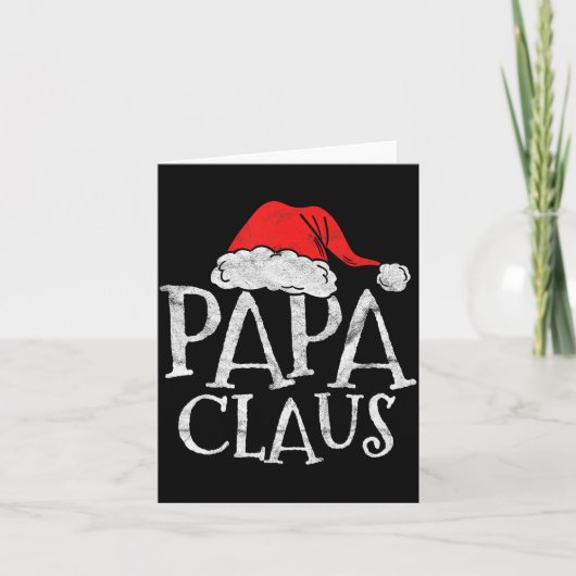 Retro Papa Claus Gift Funny Christmas Santa Costum Karte (Vorderseite)