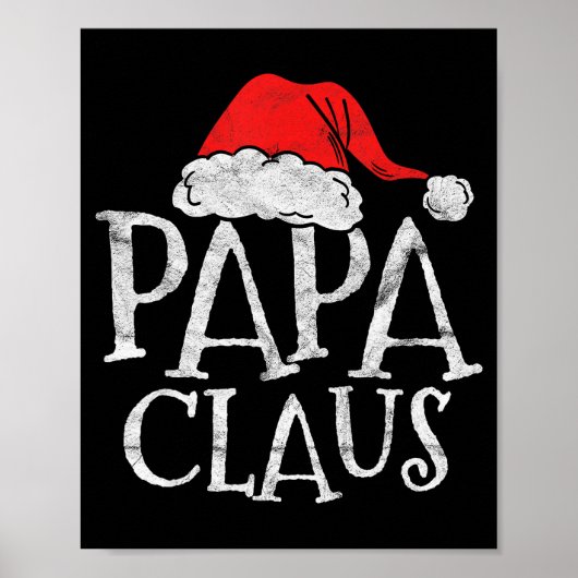 Retro Papa Claus Gift Funny Christmas Santa Costum Poster (Vorne)