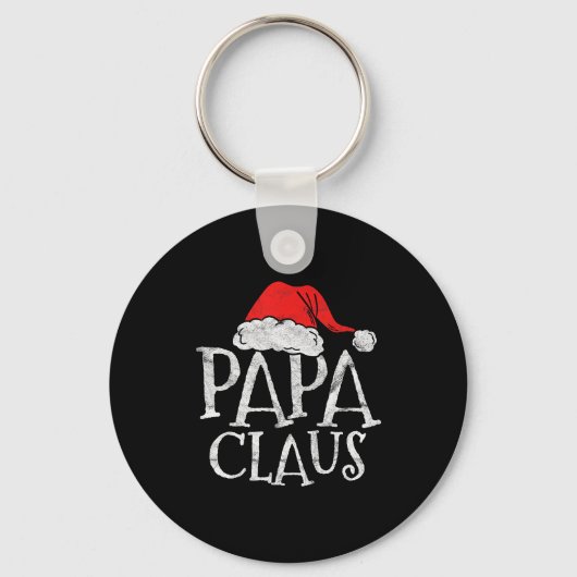 Retro Papa Claus Gift Funny Christmas Santa Costum Schlüsselanhänger (Vorderseite)