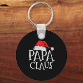 Retro Papa Claus Gift Funny Christmas Santa Costum Schlüsselanhänger (Vorderseite)