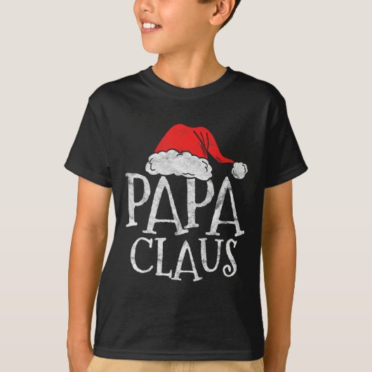 Retro Papa Claus Gift Funny Christmas Santa Costum T-Shirt (Vorderseite)