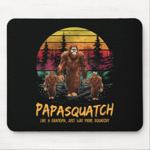 Retro Papa Squatch wie ein Großvater Funny Bigfoot Mousepad