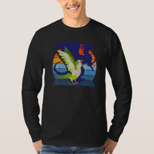 Retro-Papagei I Geflügelter Drache I Schreiender b T-Shirt