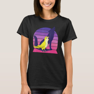 Retro-Papagei I Heulender Wolf I Schreiender Gelbe T-Shirt