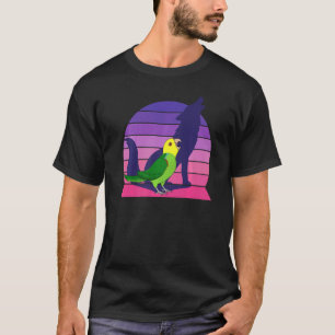 Retro Papagei I Heulender Wolf I Schreiender Gelbk T-Shirt