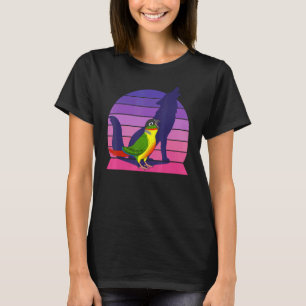 Retro-Papagei I Heulender Wolf I Schreiender Gelbs T-Shirt