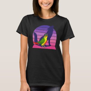Retro Papagei I Heulender Wolf I Schreiender Gelbs T-Shirt