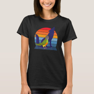 Retro-Papagei I Heulender Wolf I Schreiender Seneg T-Shirt
