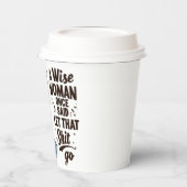 Retro Paper Cup - Eine kluge Frau, die einmal gesa Pappbecher (Links)