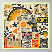 Retro Paper Ephemera Mix Poster (Vorne)