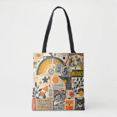 Retro Paper Ephemera Mix Tasche (Vorderseite)