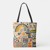 Retro Paper Ephemera Mix Tasche (Rückseite)