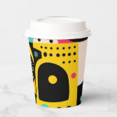Retro-Papier-Cup für benutzerdefinierte Logos 8oz Pappbecher (Links)