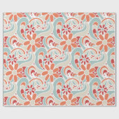 Retro-Papier zum Blumenumschlag Geschenkpapier (Flach)