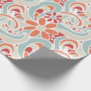 Retro-Papier zum Blumenumschlag Geschenkpapier