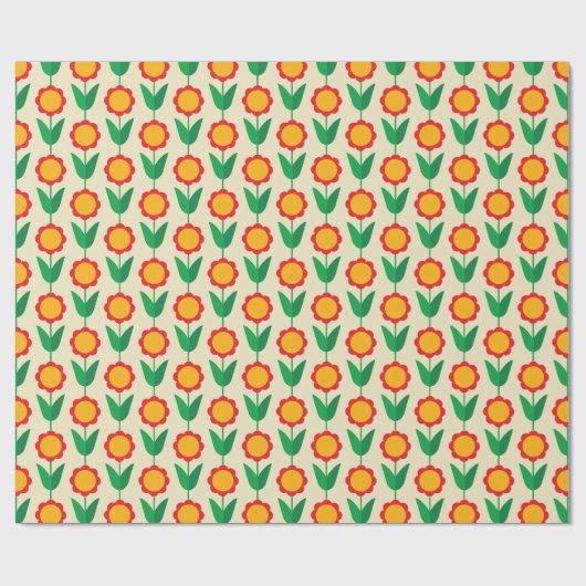Retro-Papier zum Blumenumschlag Geschenkpapier (Flach)