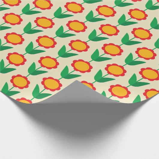 Retro-Papier zum Blumenumschlag Geschenkpapier (Ecke)