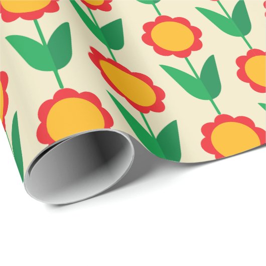 Retro-Papier zum Blumenumschlag Geschenkpapier (Rolleneckpunkt)