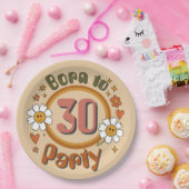 Retro-Papierteller 'Born to Party' Pappteller (Party)
