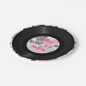 Retro PapierTeller der Vinylaufzeichnungs-| (Schrägansicht)