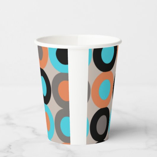 Retro-Papiertücher für das mittlere Jahrhundert Pappbecher (Links)