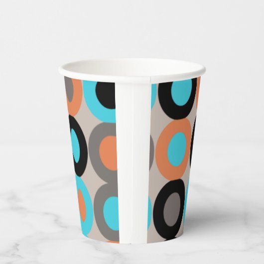 Retro-Papiertücher für das mittlere Jahrhundert Pappbecher (Rechts)