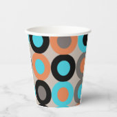 Retro-Papiertücher für das mittlere Jahrhundert Pappbecher (Vorderseite)