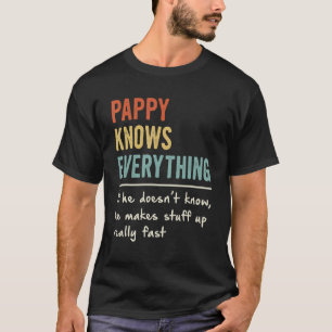 Retro Pappy Knows Everything Men  Father's Day 1 T-Shirt