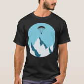 Retro Paragliding Pilot Skydiving 80er Paraglider T-Shirt (Vorderseite)