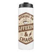 Retro Parent and Coffee Lover Humor Thermosbecher (Vorderseite)