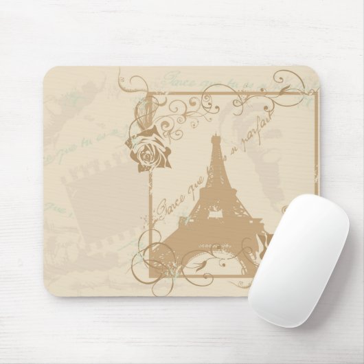 Retro Paris Mousepad (Mit Mouse)